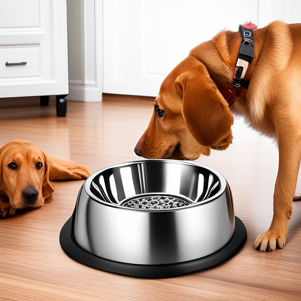 Slow Feeder Dog Bowls Stainless Steel
