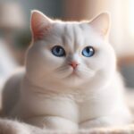 Blue Eyed White British Shorthair